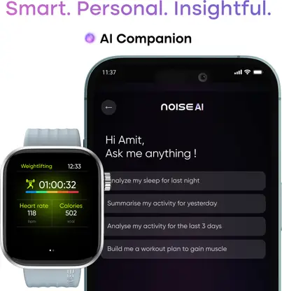 Noise Pro 6 Smartwatch (Ice Blue Strap, Regular) - Image 3 - Your Mobile